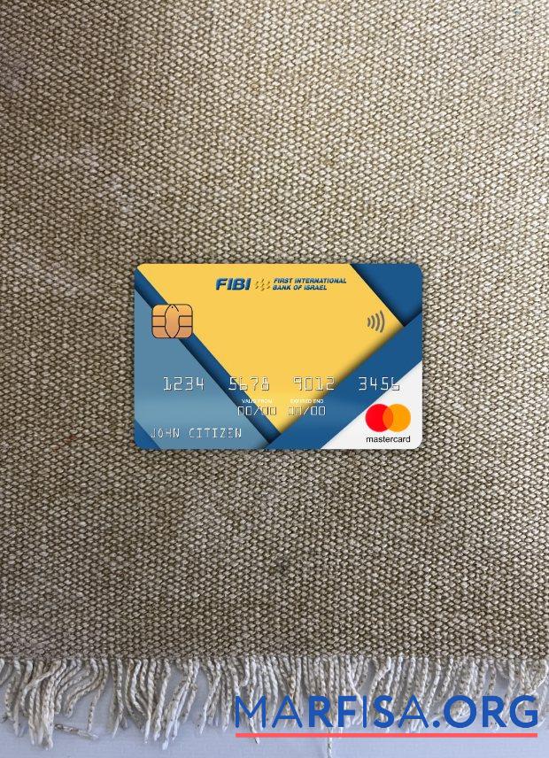 Realistic Israel First International Bank mastercard photolook front download for verification